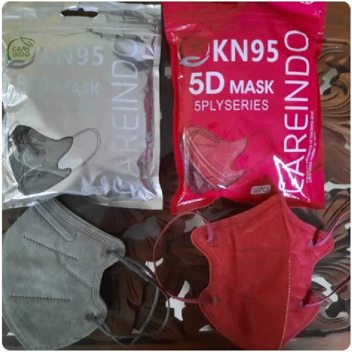 Masker 5 ply Kn95 Model per pack isi 10 pcs model POKANA