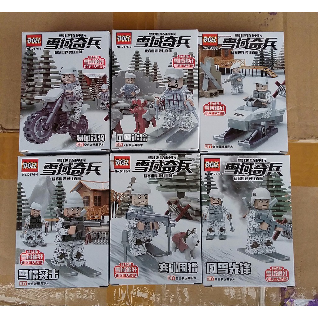 brick doll D176 snow soldier tentara salju isi6 Mainan anak murah mainan Lego anak murah