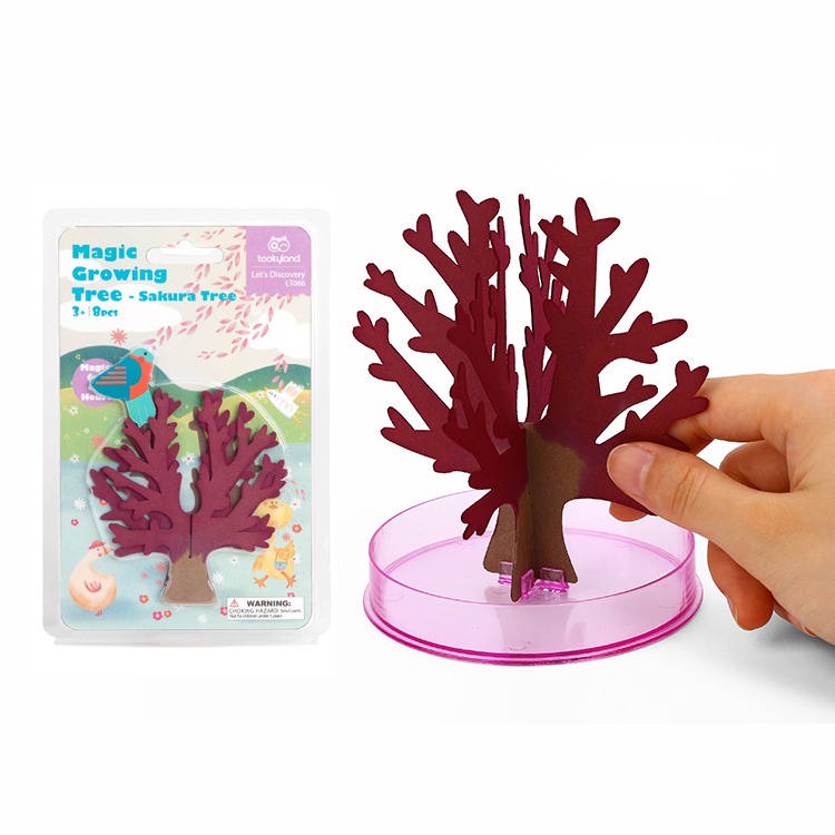 Joan Miro Tookyland magic crystal growing tree sakura pohon ajaib hijau cemara science anak sains