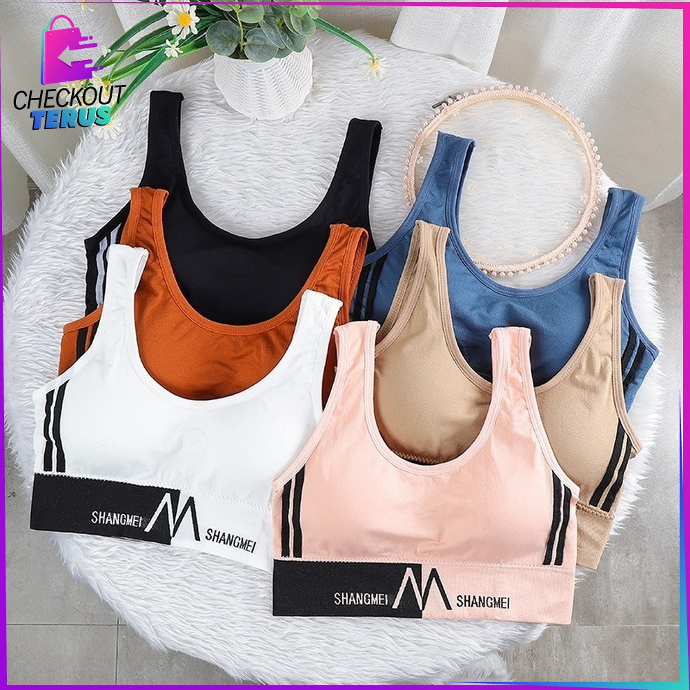 CT P94- P97 Pakaian Dalam Wanita Bra Yoga Tanpa Kawat Sport Bra Push Up Pakaian Atasan Wanita Bra Fitness Zumba Pakaian Atasan Olahraga Wanita