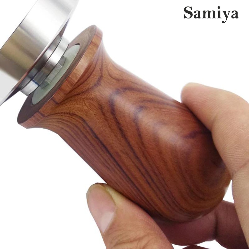 tamper kopi 58mm wood handle kayu / coffee tamper 58mm wooden handle / tamping press kopi premium
