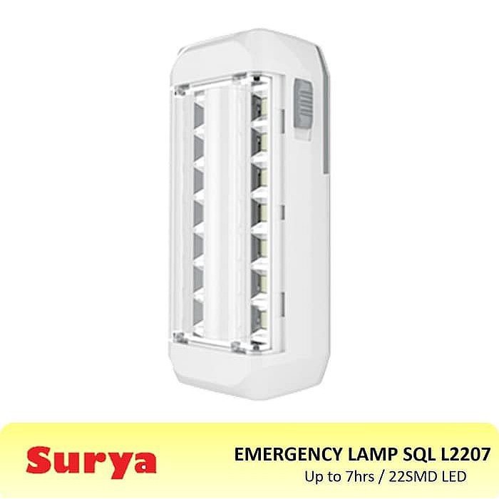 Lampu Emergency SURYA SQL L2207 LED Portable Senter Rechargeable Charger Cas Darurat Emergensi Lamp