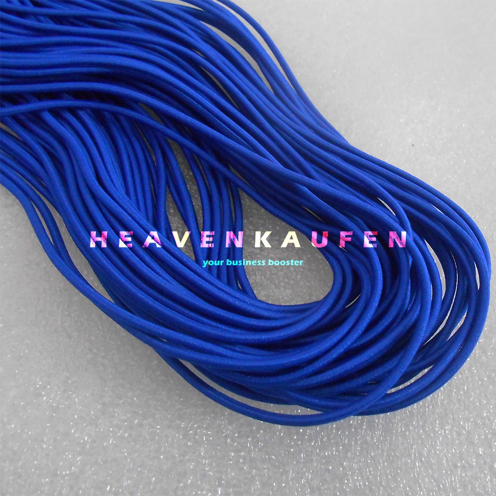 Tali Elastis Elastic Warna Biru Diameter Kecil 1,5 mm Meteran