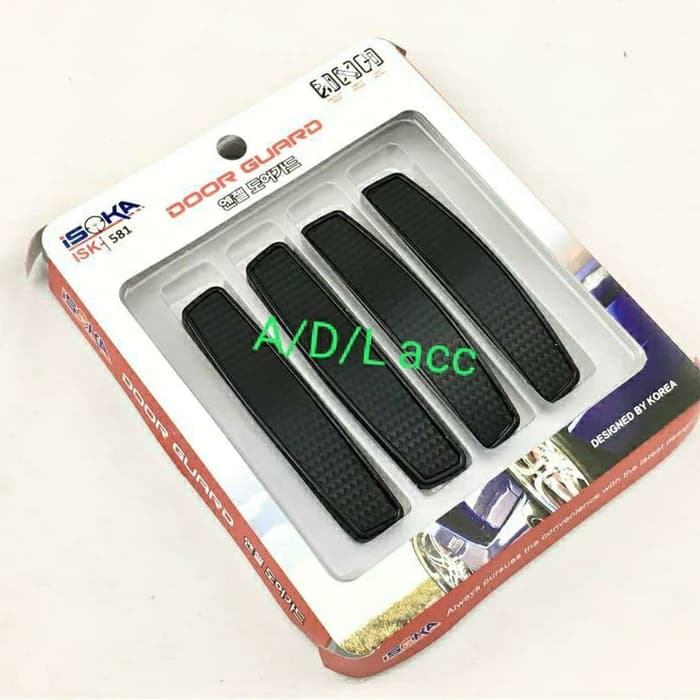 doorguard cover pelindung pintu mobil universal motif carbon tempel