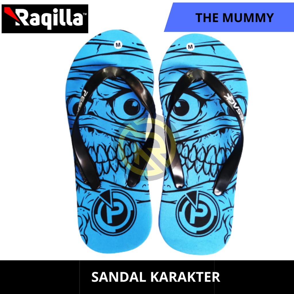 Sandal Jepit pria unik / Sandal Pria / Sandal Motif The Mummy terbaru