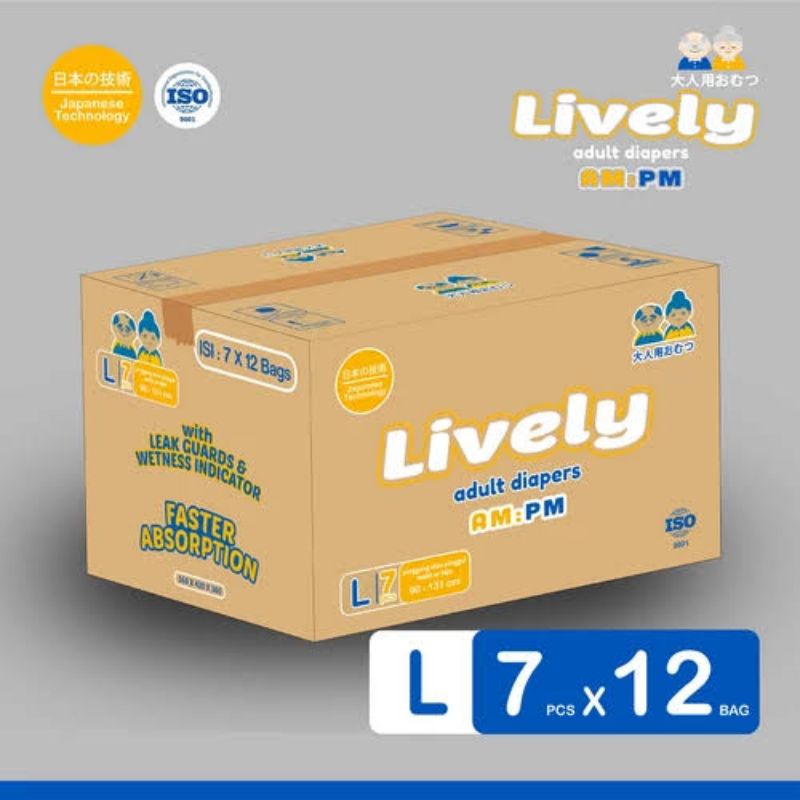 LIVELY DIAPERS DEWASA PEREKAT M96 L84 XL72 / Popok Dewasa