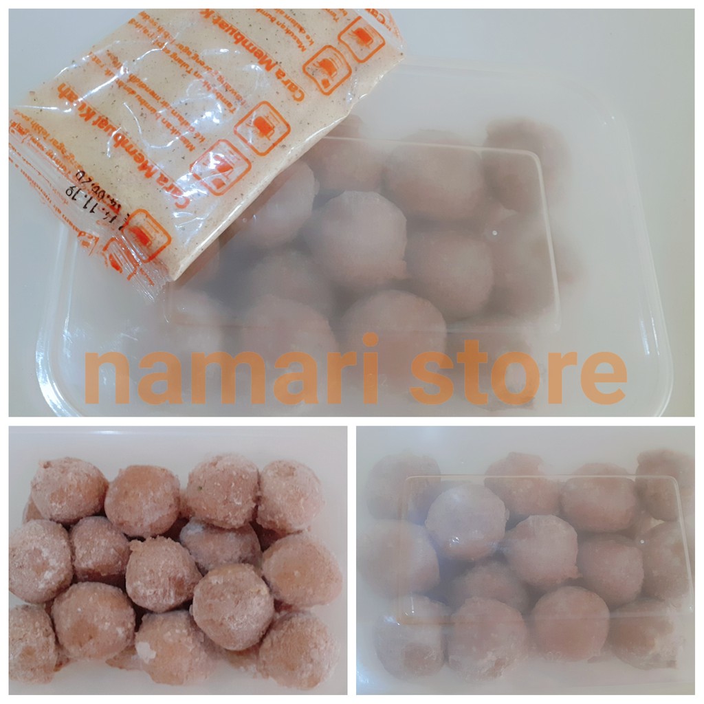 

[Setengah Pack/24 - 25 Pcs] Setengah Kemasan 750 Gram Bakso Daging Sapi Asli Son Hajisony Lampung