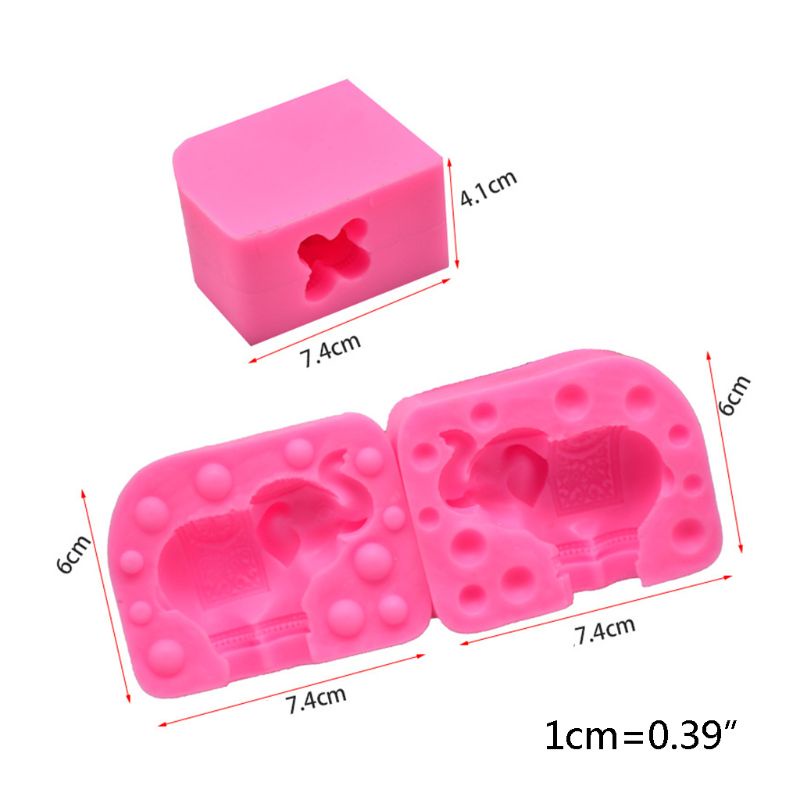 SIY  DIY Baking 3D Elephant Modeling Mold Fondant Chocolate Cake Decoration Handmade Soap Silicone Molds