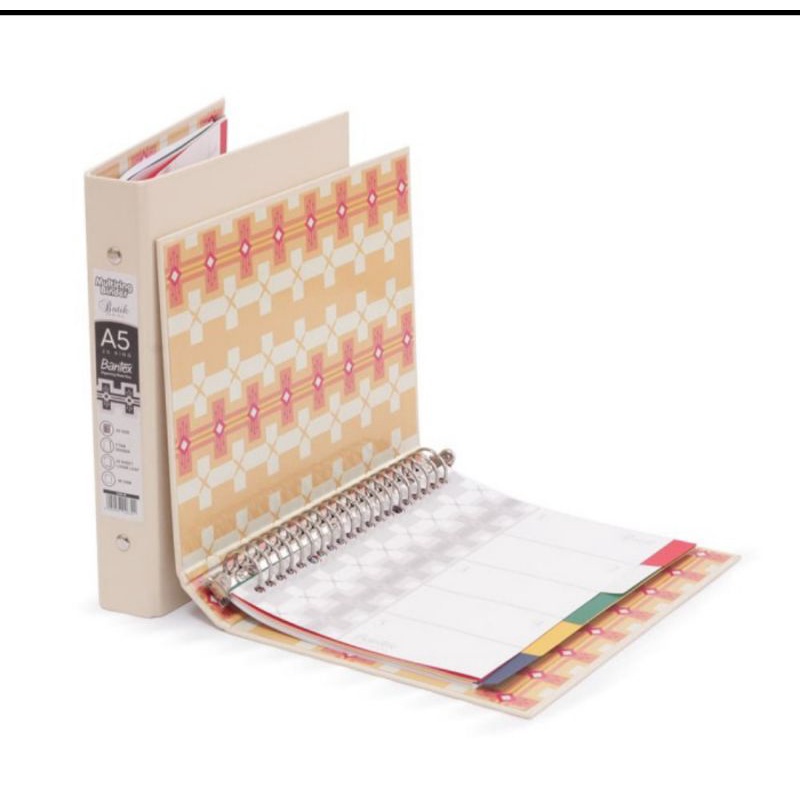 

Bantex A5 PP Multi Ring Binder 20 Hole 1334 45 peach Batik