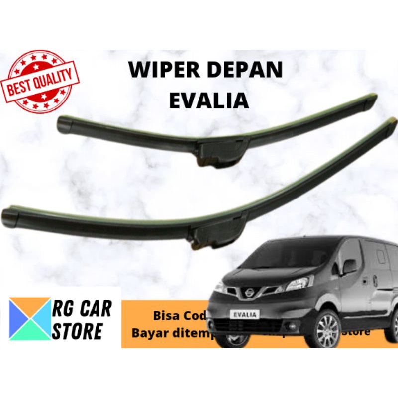 WIPER NISSAN EVALIA FRAMELESS ISI 2PCS  BERKUALITAS TINGGI DIJAMIN PNP