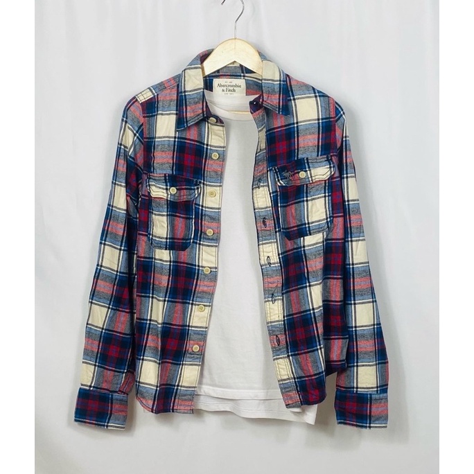 Kemeja Flannel Abercrombie Second Branded Original