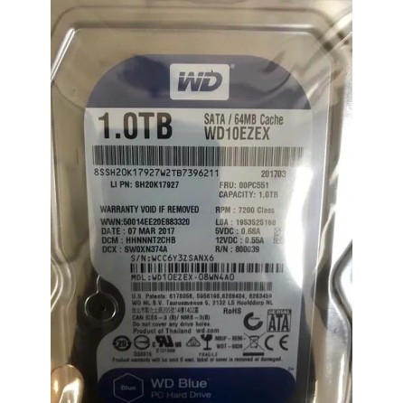 Hardisk WD Blue WD10EZEX 1TB &quot;WD Blue 1TB&quot;