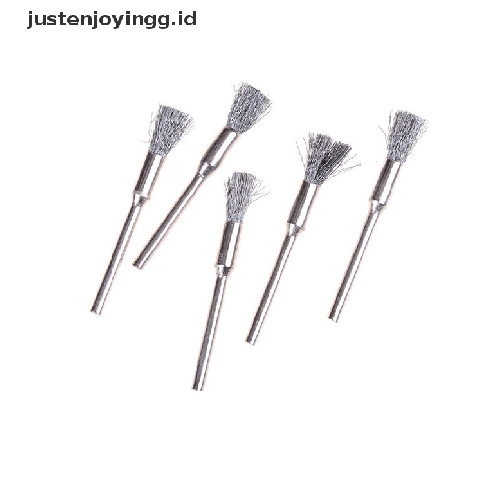 // justenjoyingg.id // 1pc Steel Wire Brushes rotary tools polishing accessories for mini drill   ~