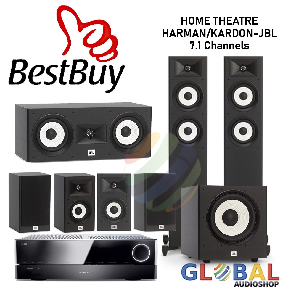 Home Theatre 7.1 Harman Kardon Amplifier AVR171S Speaker JBL Stage A170 A125C A120 A100P AVR-171S