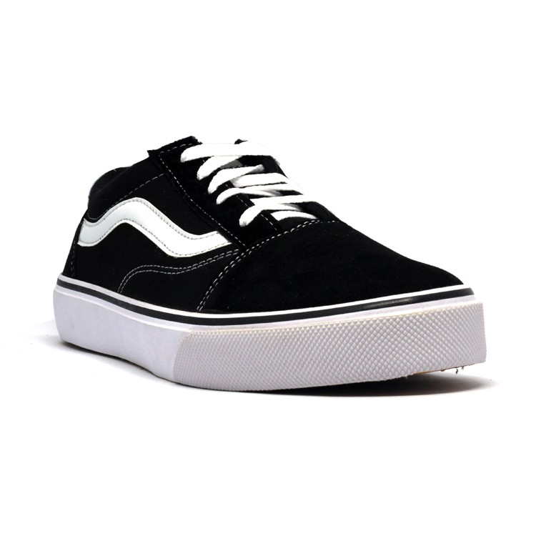(BISA COD ) 100% PREMIUM OLDSKOOL BLACK WHITE IMPORT VIETNAM SNEAKERS PRIA TERLARIS