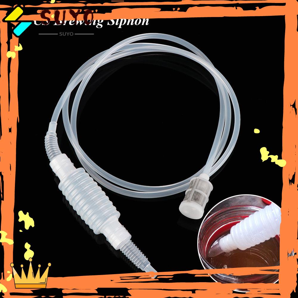 Suyo 2PCS Tabung Filter Siphon Bahan Plastik Untuk Membuat Bir / Wine