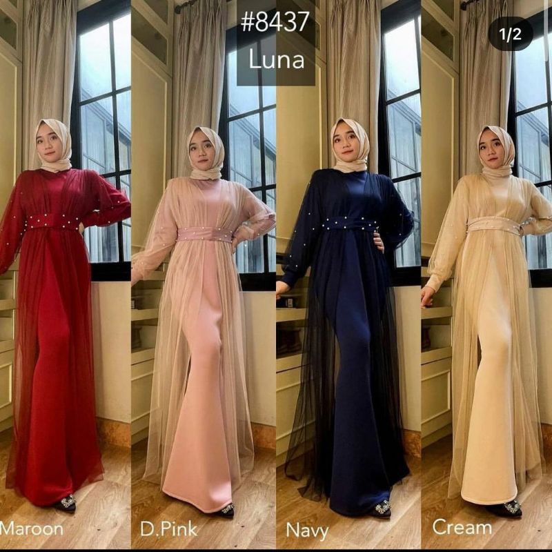 LUNA DRESS ORI BY MK  REALPICT  READY STOK