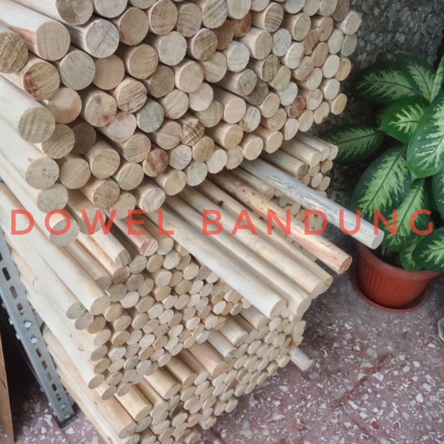 Dowel Kayu Jati Belanda Diameter 25 mm Panjang 120 cm Kayu Dowel