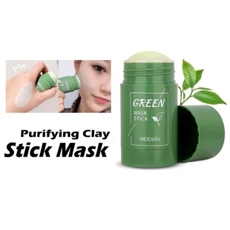 Masker wajah GREENTEA STICK MASK MEIDIAN herbal berkualitas