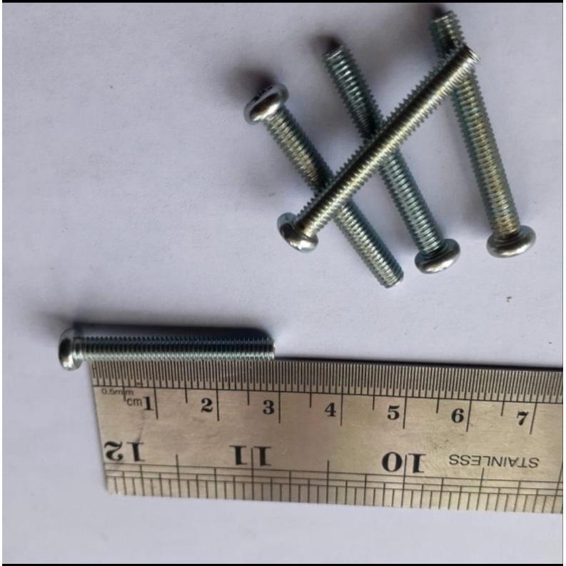 Baut JP M4X30 PANJANG 3CM / BAUT OBENG PLUS PANJANG 3CM