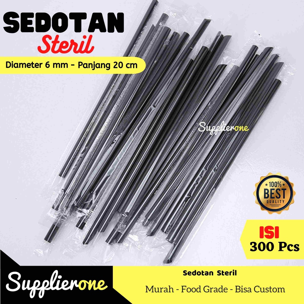 Sedotan Steril 6 mm 20cm / Sedotan Plastik / Sedotan Poci / Sedotan Higienis / Sedotan cup / Sedotan