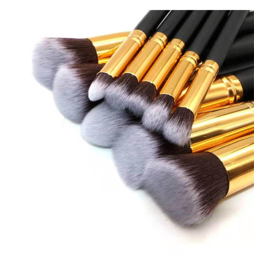 Kabuki Brush Set Kuas Make Up 10 PCS 10pcs MakeUp Brush/Alat Rias/Cantik