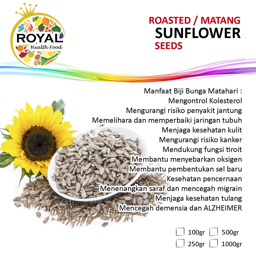 Roasted Matang Sunflower Seed Biji Bunga Matahari 100gr Shopee Indonesia