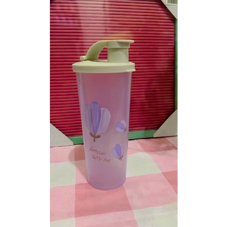 Tumbler Tempat minum anak unik nanas strawberry dan unicorn-Flower ungu