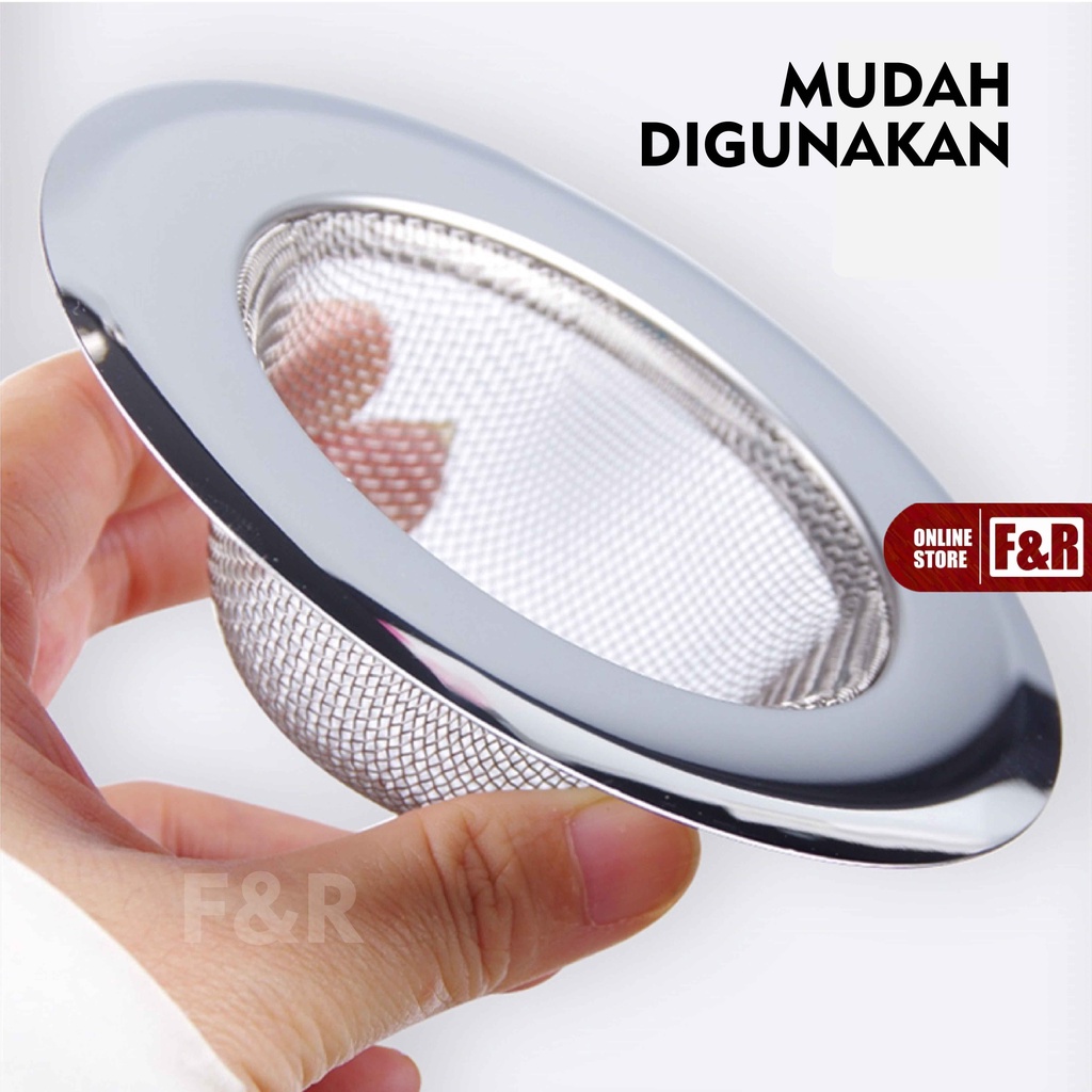 Saringan Wastafel Cuci Piring Stainless Jala Saringan Afur Bak Cuci Gelas Sink Strainer Filter Air