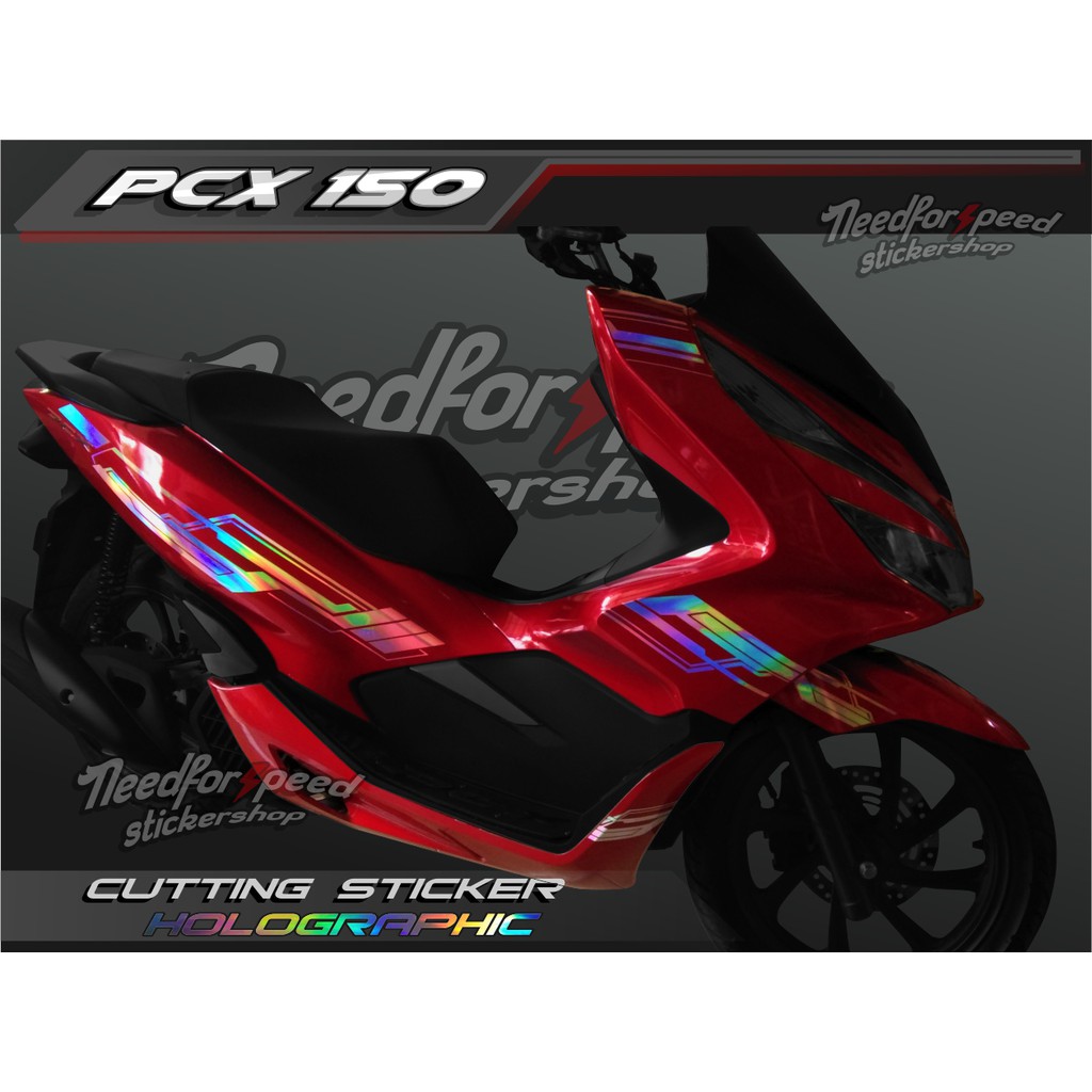 STRIPING HOLOGRAM / HOLOGRAPH PCX 150 CUTTING STIKER