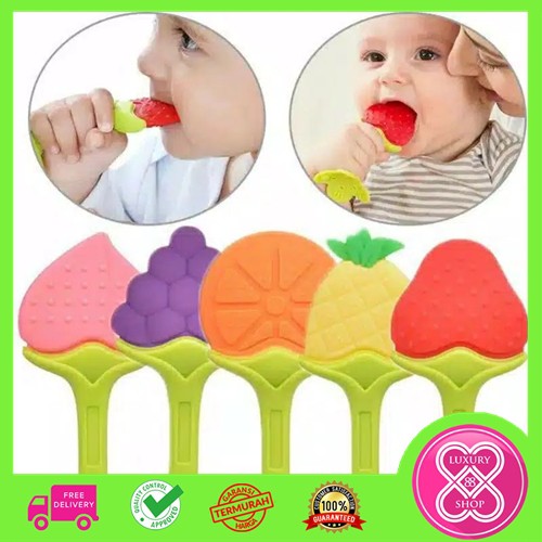 Baby Teether Buah (TanpaBox) / Gigitan Bayi Model Buah / Baby Tooth