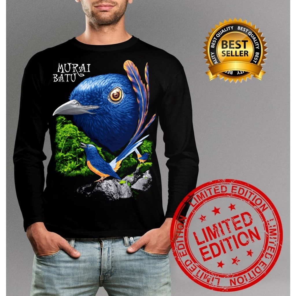 Shalch Trendy Kaos Distro Pria Motif Murai Batu Ah Lengan Panjang