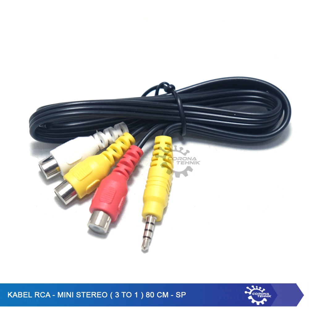 SP - Kabel RCA - Mini Stereo ( 3 to 1 ) 80 cm