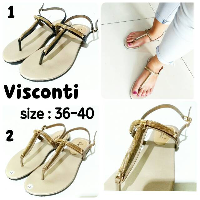 Sepatu sandal wanita terbaru dan termurah Visconti tali belakang