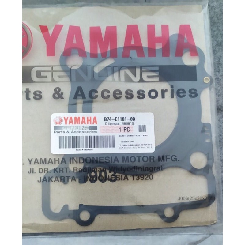 GASKET PAKING BLOK ATAS HEAD XMAX X MAX ASLI ORI YAMAHA B74 E1181 00