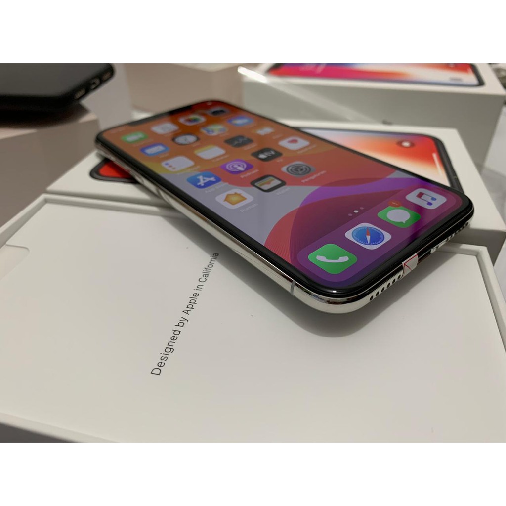Iphone X 64 gb silver and grey mulus total fullser ori