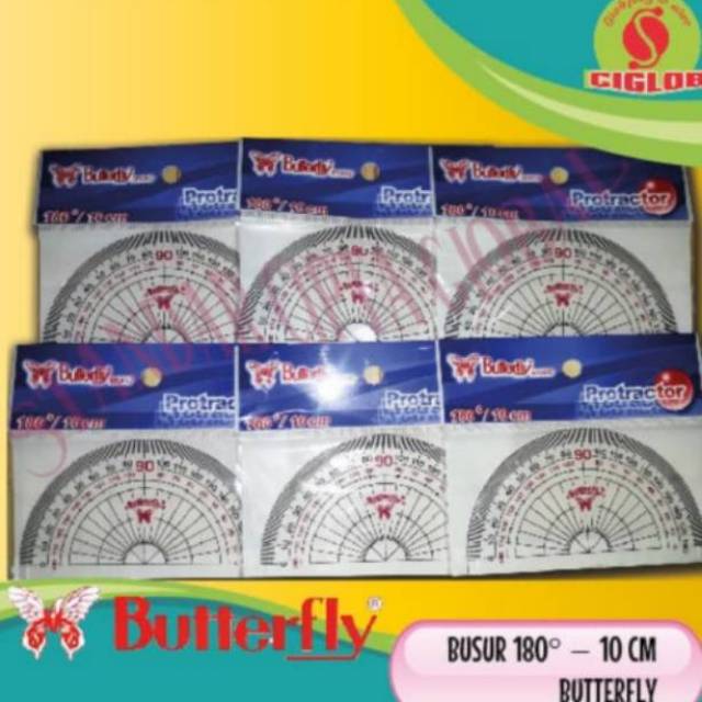 

Busur 180 derajat Butterfly 10 cm