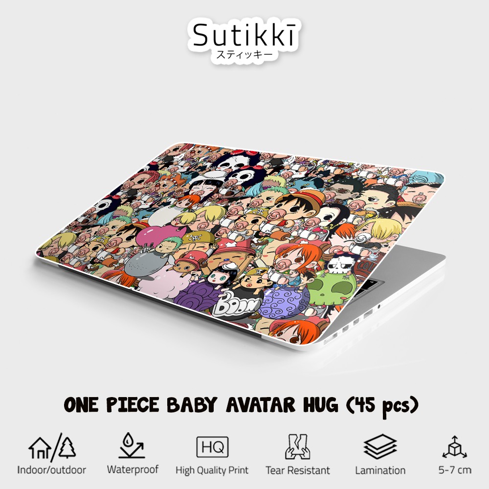 Sutikki | Sticker Pack One Piece Baby Hug Chibi Bayi Kecil Onepiece Cibi Avatar Stiker Laptop Vinyl