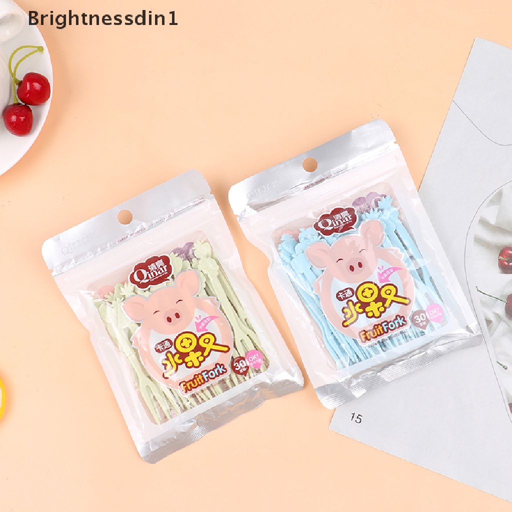 30 Pcs Garpu Buah Makanan Ringan Kue Dessert Bento 1 In 1 Untuk Anak