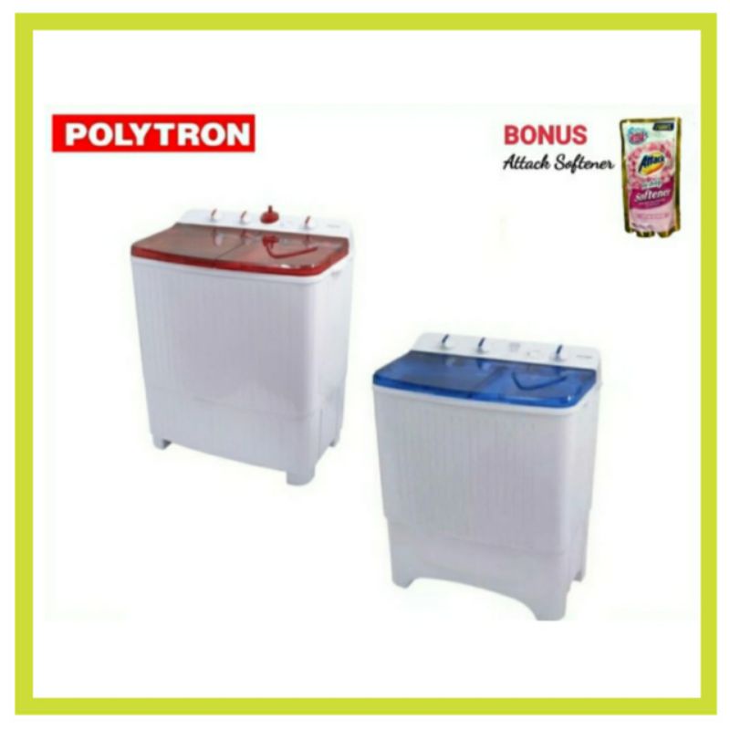 Polytron Mesin Cuci PWM 701 Washing Machine 2 Tabung 7 Kg 7kg