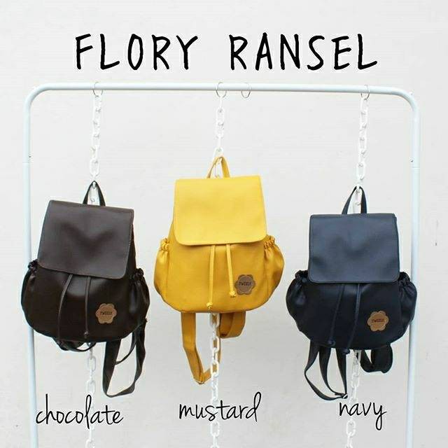 Flory Ransel - Tweelyforbag - Tas Ransel Wanita - Tas Wanita