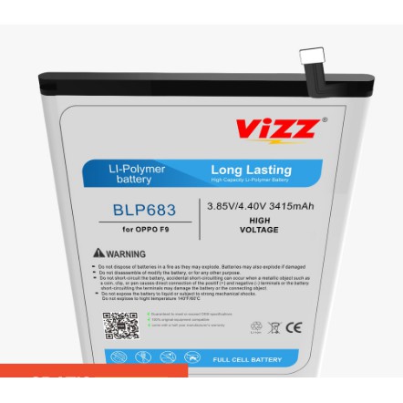 Baterai Vizz OPPO BLP683 F9 DOUBLE POWER VIZZ
