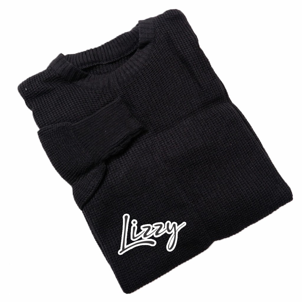 Roundhand sweater FREE ONGKIR BY LIZZY-hitam