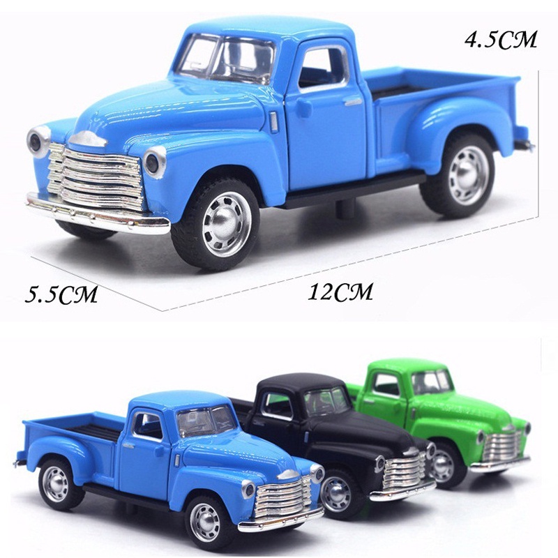 Mainan Mobil Pickup Truck Bahan Alloy Gaya Vintage Skala 1 / 32 Untuk Anak