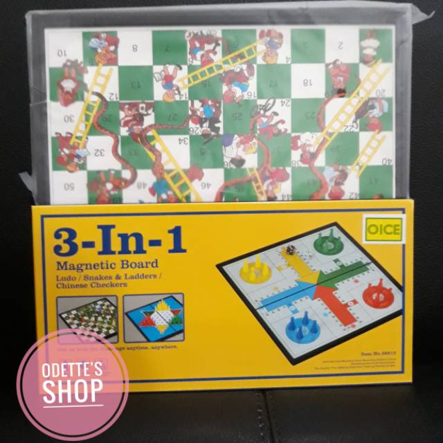 Mainan Edukasi Magnetic Board Games 3in1