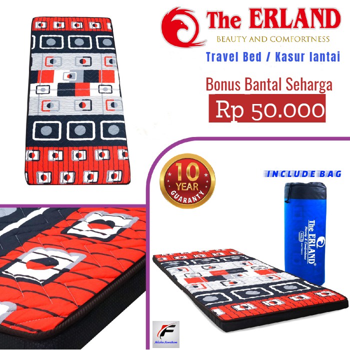 Kasur Lantai Gulung / Travel Bed ERLAND Garansi 10 Tahun