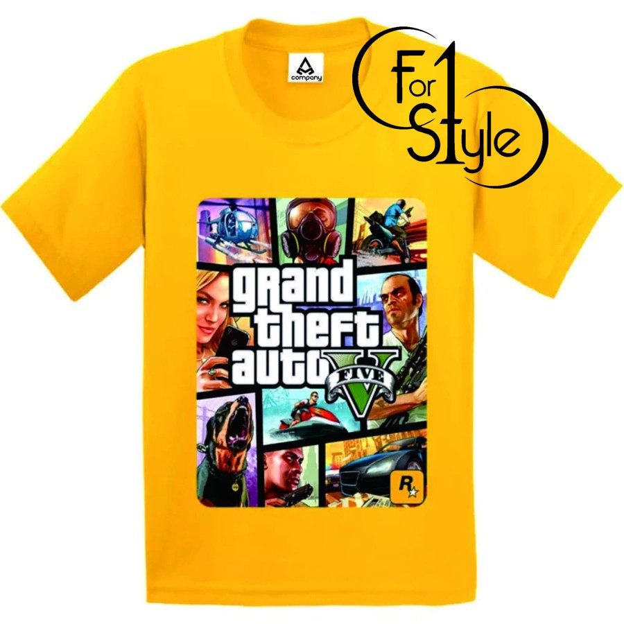 Kaos GTA5 Tshirt GTAV GTA 5 GTA V Grand Theft Auto