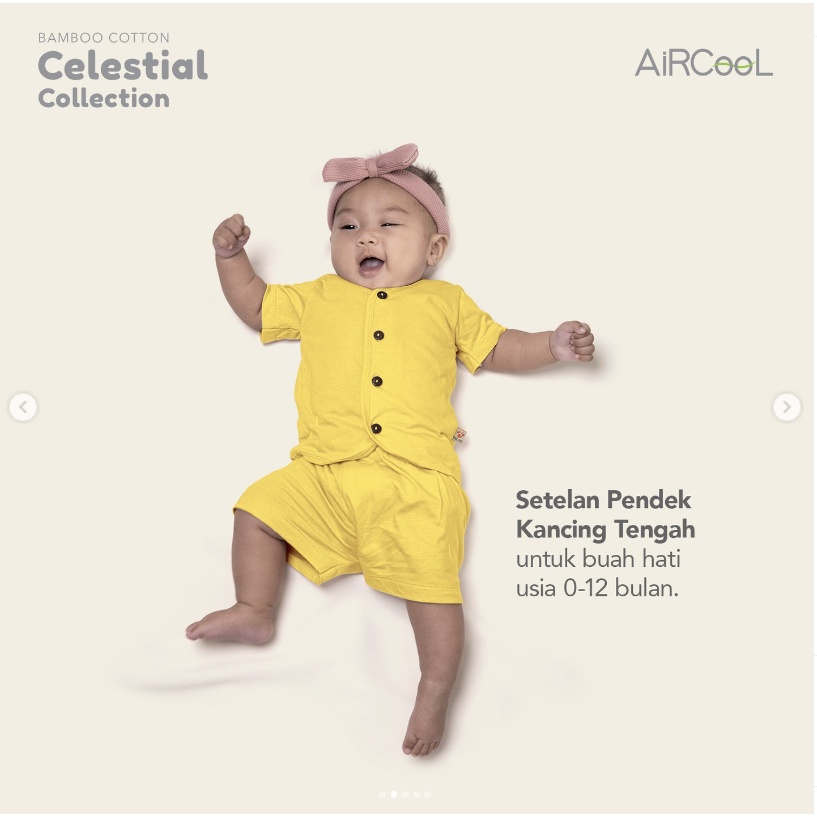 VELVET Stelan Pendek Celestial Piyama Bamboo Cotton  Size Newborn | S | M | L (1 stel/pack)