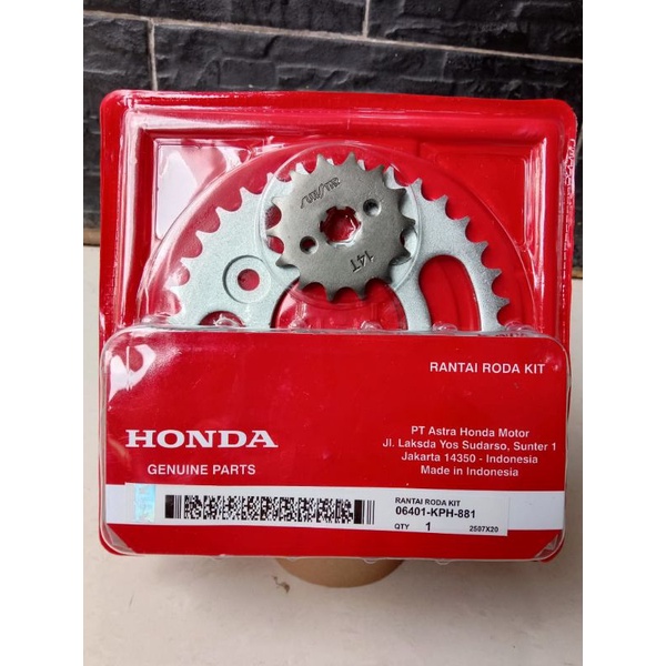 Gir gear set Supra x 125 gir depan+ gir belakang + rantai KPH original