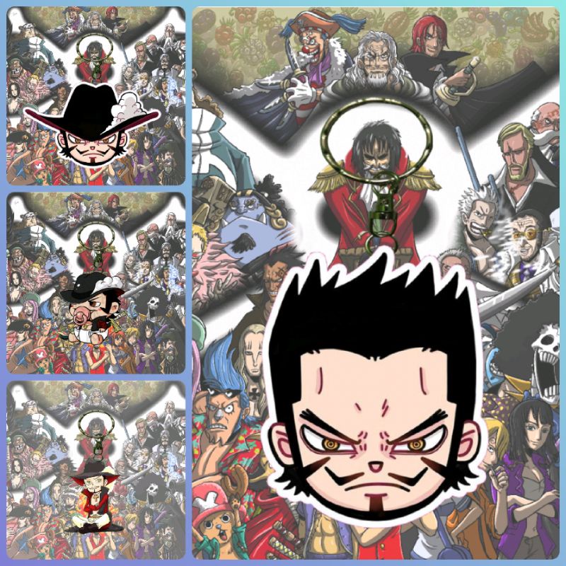 gantungan kunci anime onepiece mihawk ganci one piece keychain achrilyc